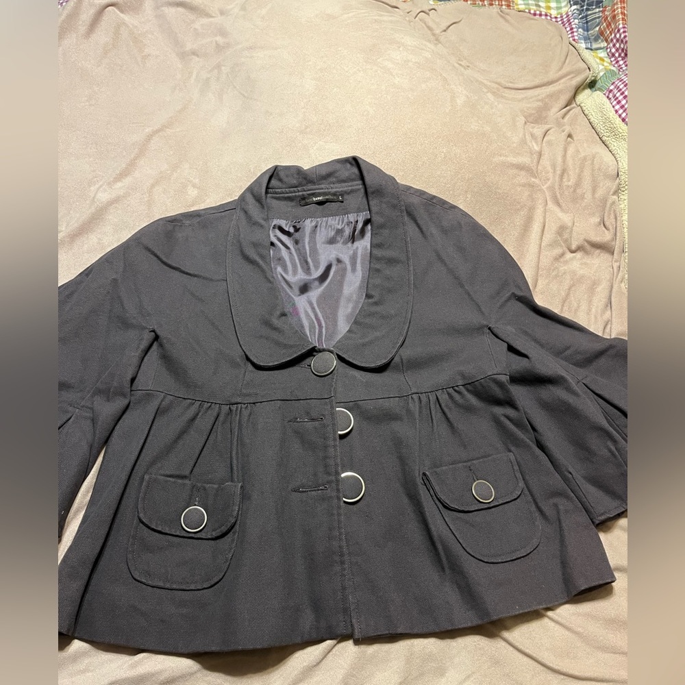 Cute dress jacket size large, Plum color.